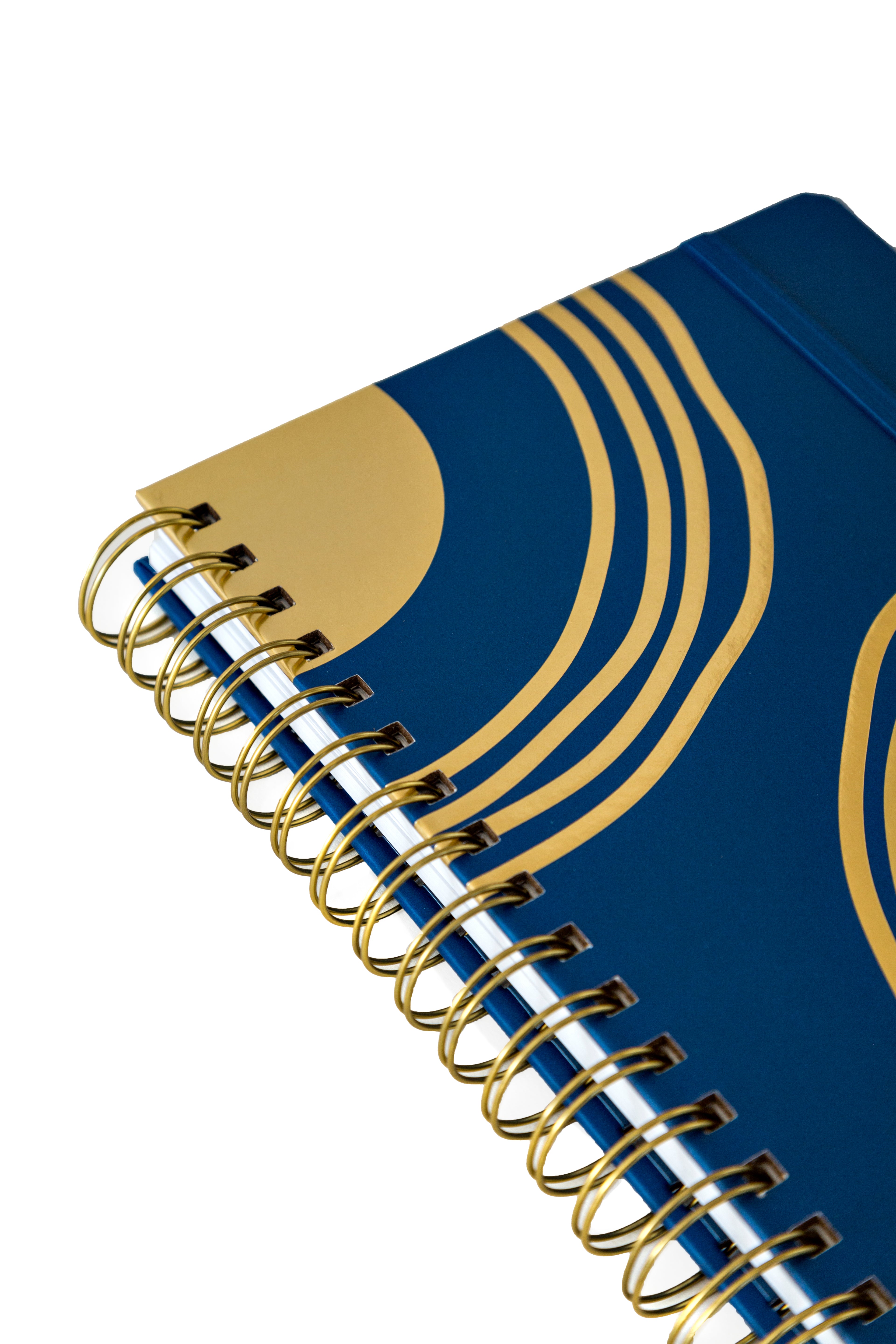 Hardcover Journal (Blue & Gold, Wire Bound)