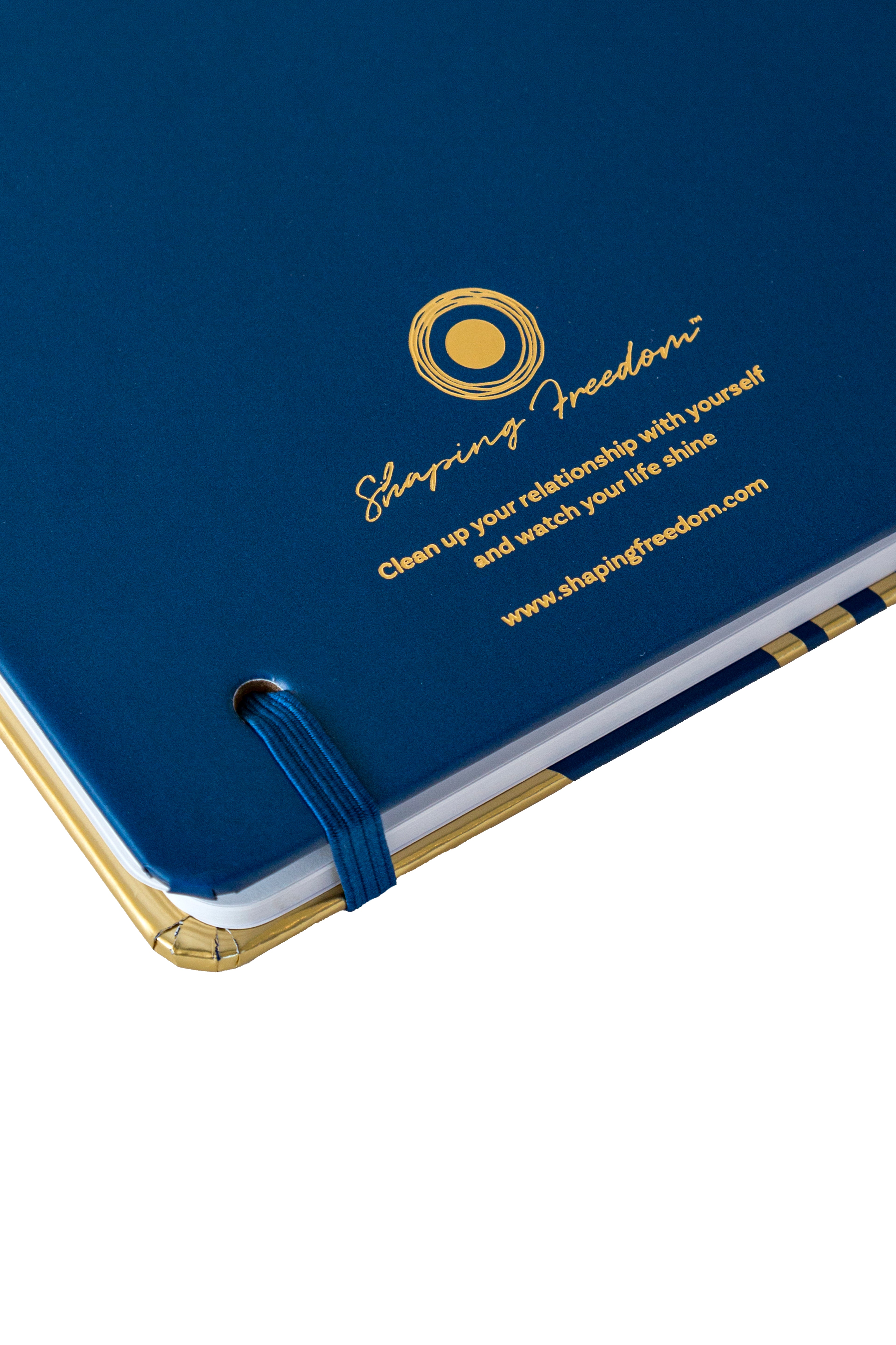 Shaping Freedom Hardcover Journal (Blue & Gold, Wire Bound)