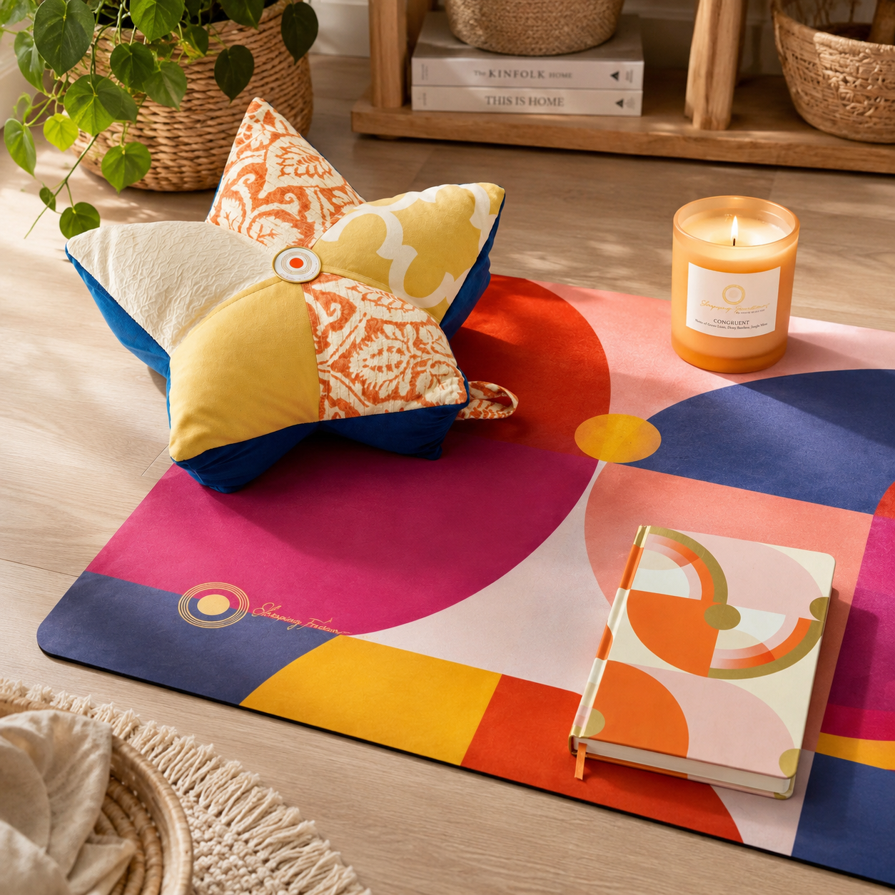 Daily Practice Kit: Candle | Yoga Mat | Journal | Meditation Pillow