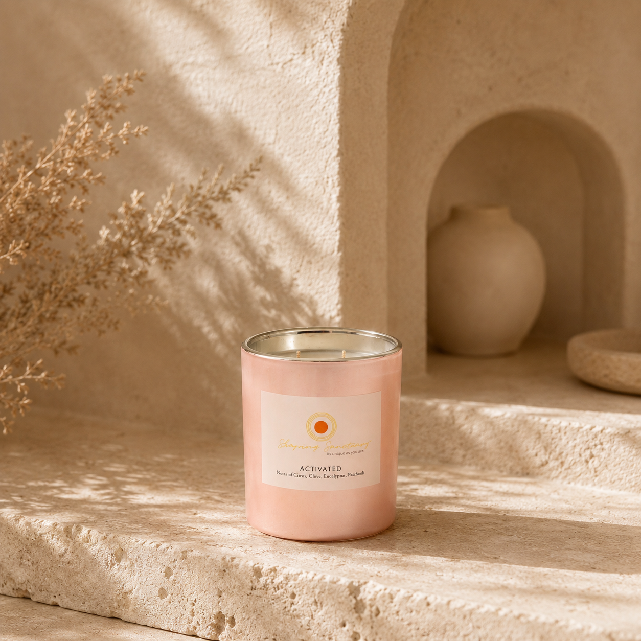 Activated Candle: Citrus, Patchouli & Eucalyptus