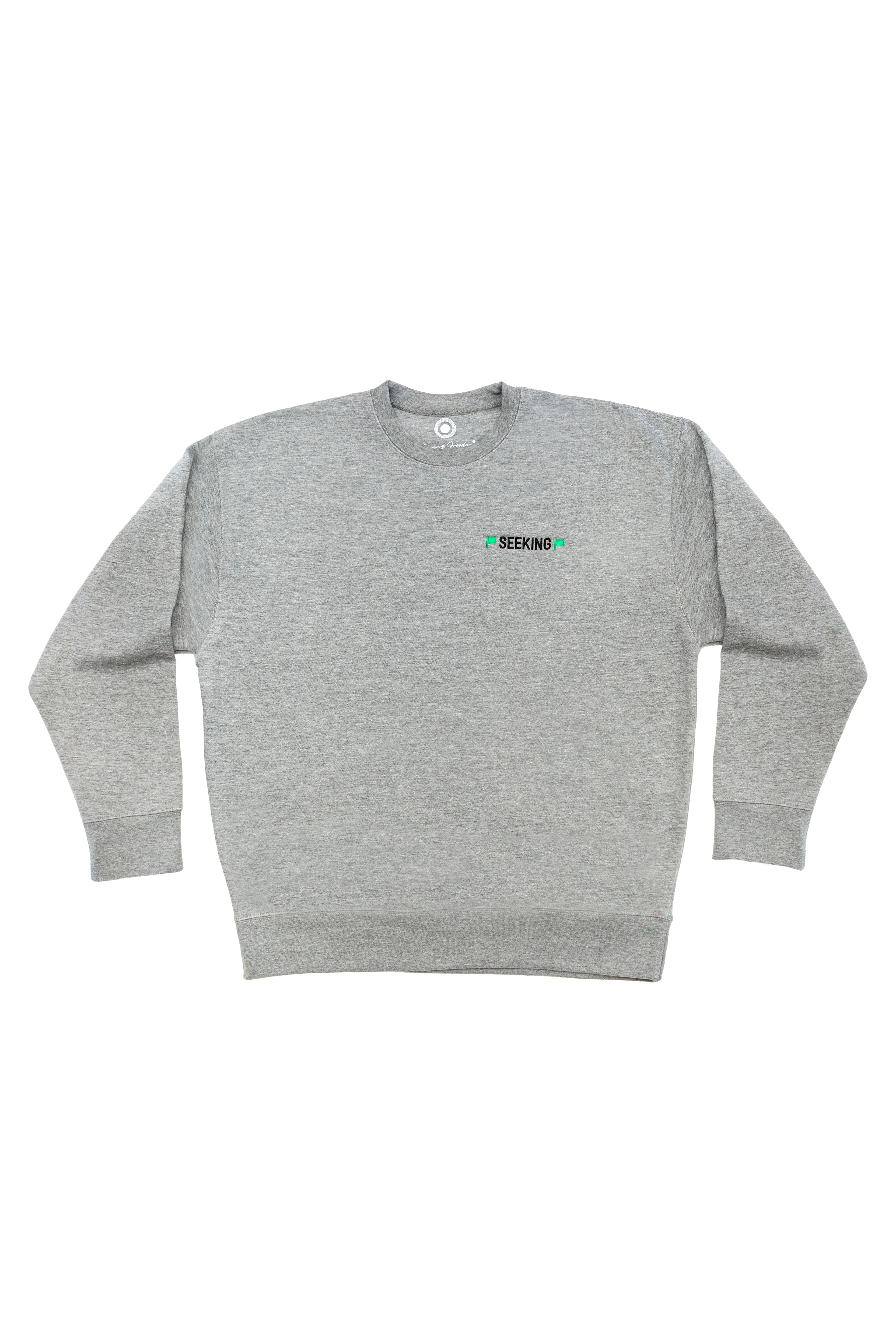 Green Flag Seeking Green Flag Grey Crew Sweatshirt