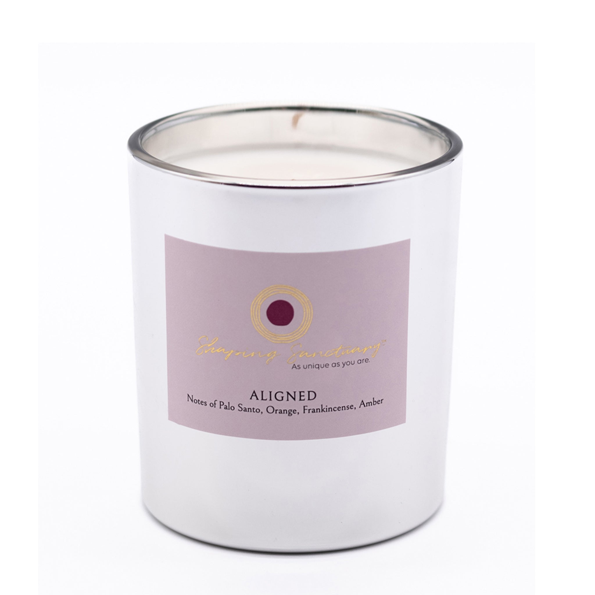Aligned Candle – Hand-Poured | Palo Santo, Citrus, Frankincense & Amber for Balance & Focus