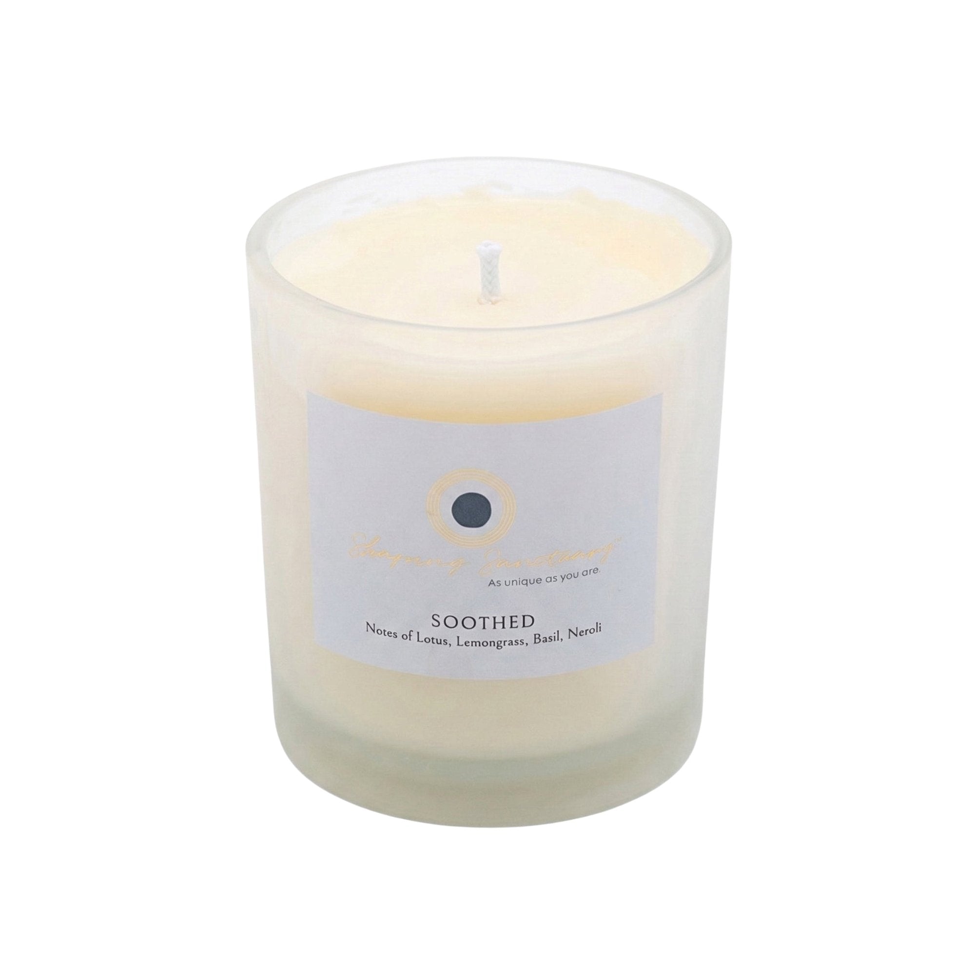 Soothed Candle: Lotus, Lemongrass, Basil, Orange Blossom