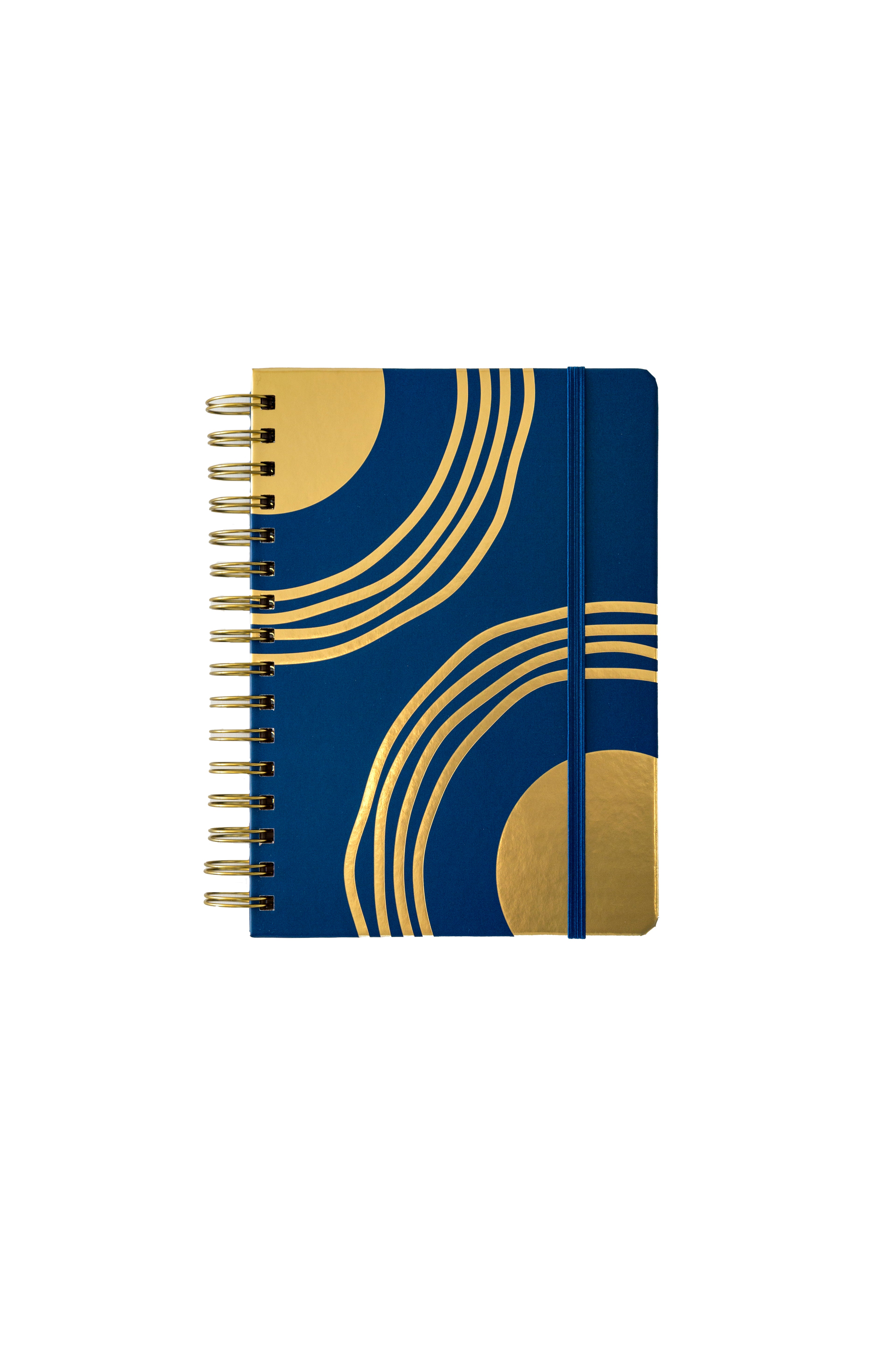 Hardcover Journal (Blue & Gold, Wire Bound)