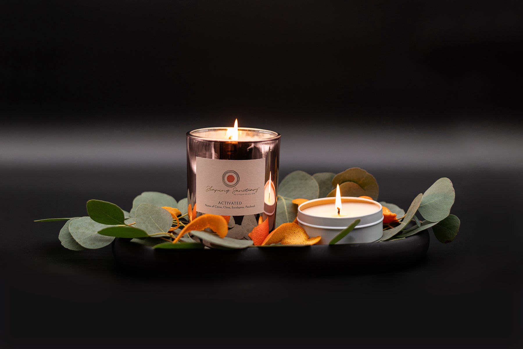 Activated Candle – Citrus, Patchouli, Clove & Eucalyptus