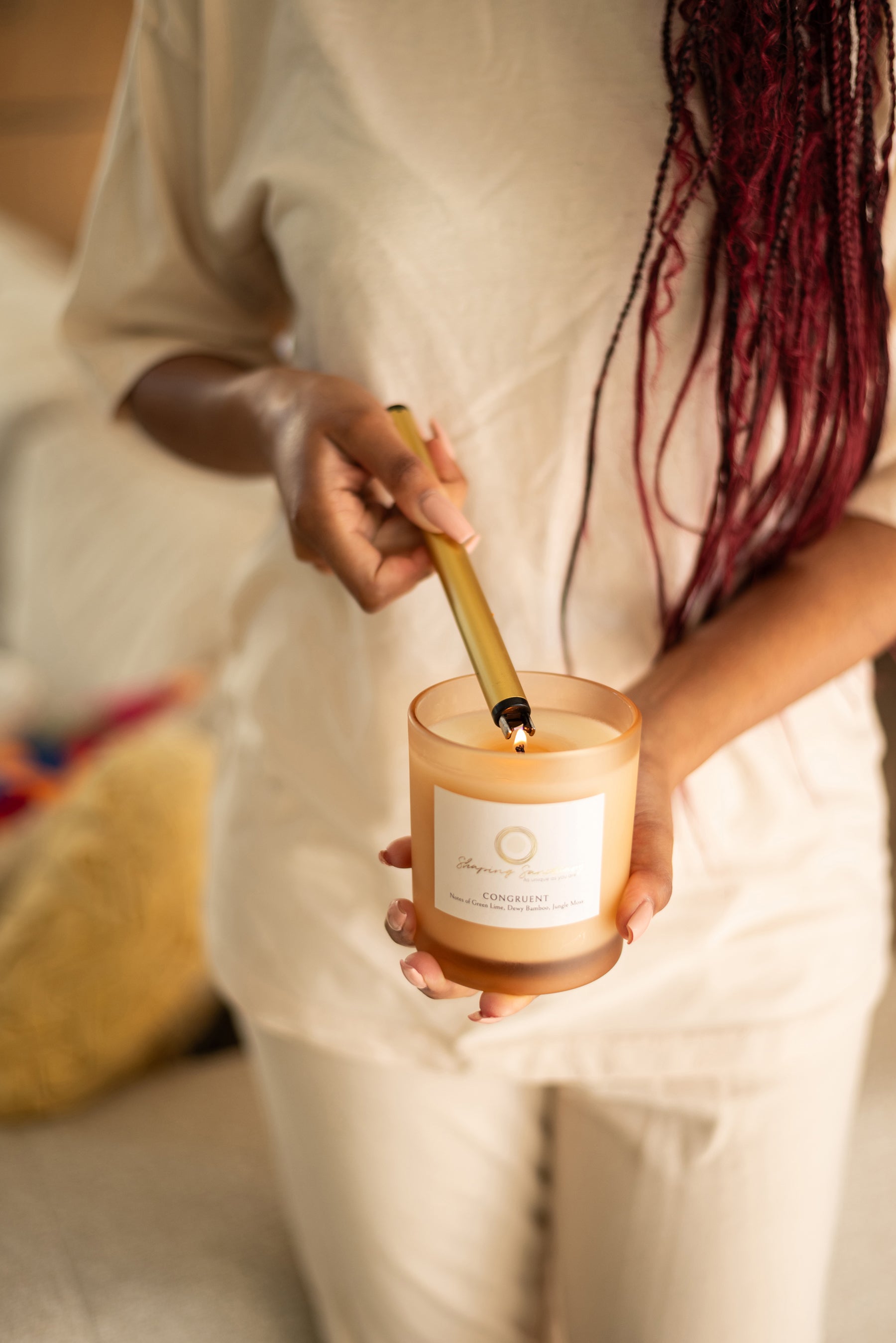 Congruent Candle – Hand-Poured | Lime, Bamboo and Jungle Moss for Clarity & Inner Peace