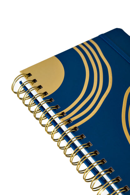 Shaping Freedom Hardcover Journal (Blue & Gold, Wire Bound)