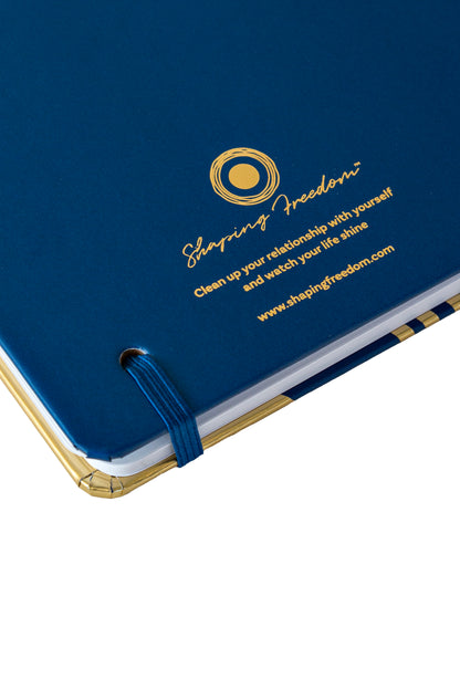 Shaping Freedom Hardcover Journal (Blue & Gold, Wire Bound)