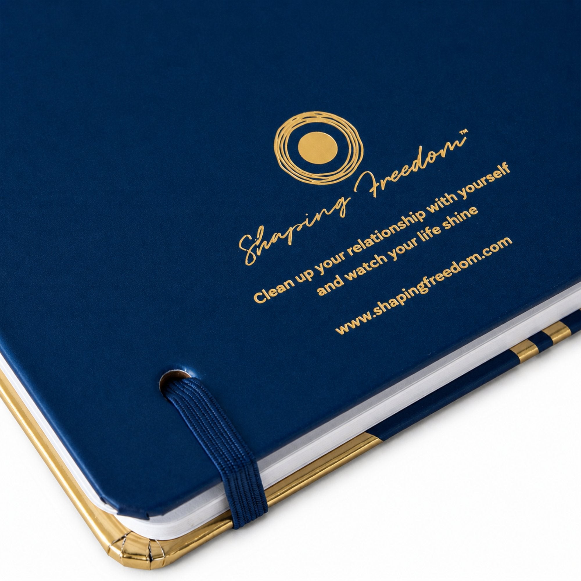 Shaping Freedom Journal: Blue & Gold Wire Bound
