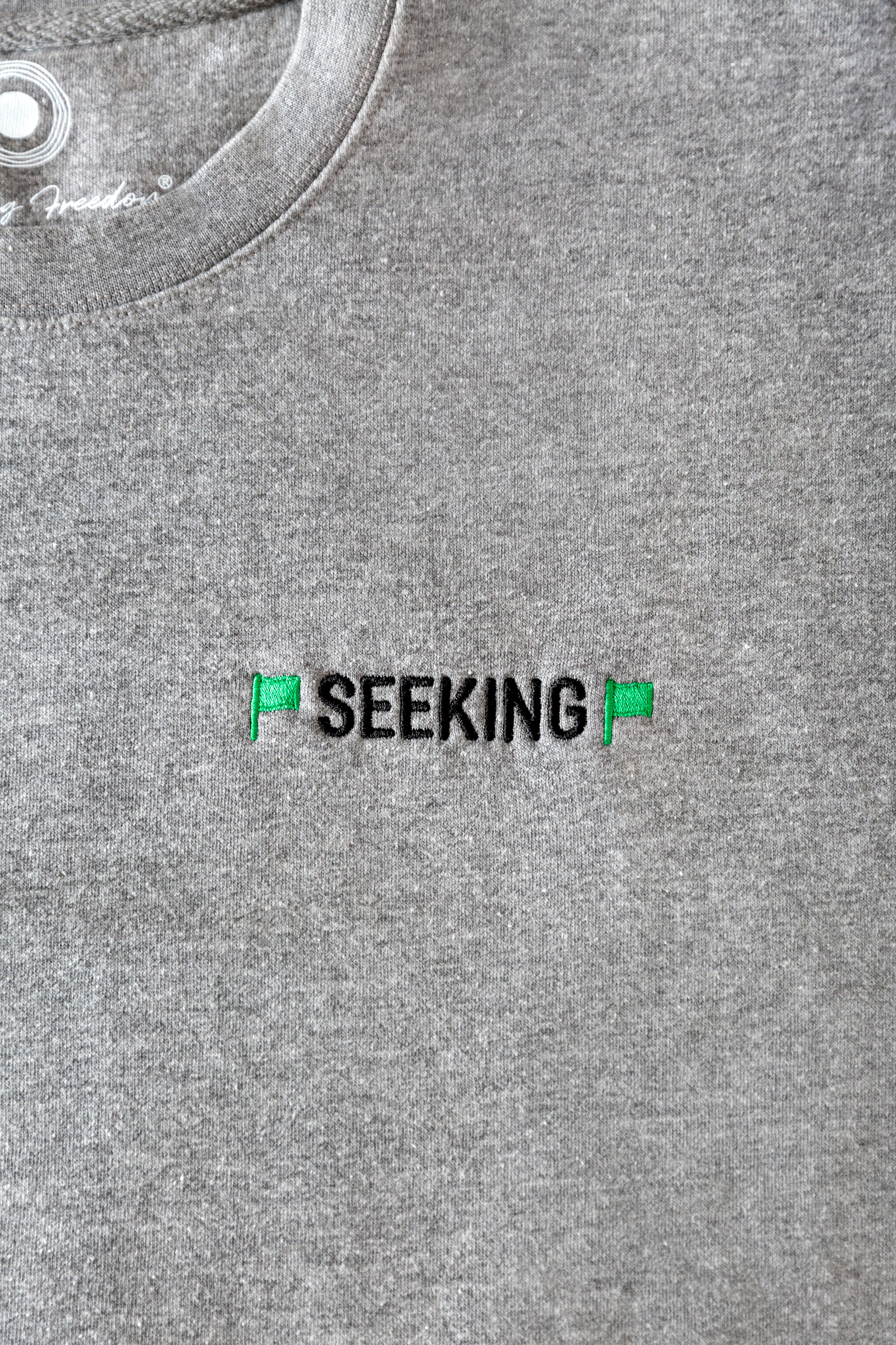 Green Flag Seeking Green Flag Grey Crew Sweatshirt