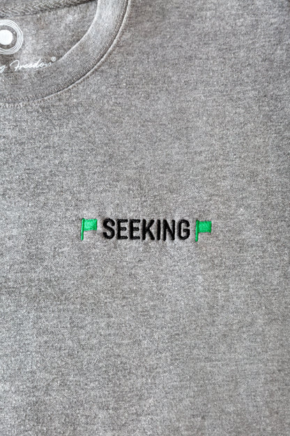 Green Flag Seeking Green Flag Grey Crew Sweatshirt