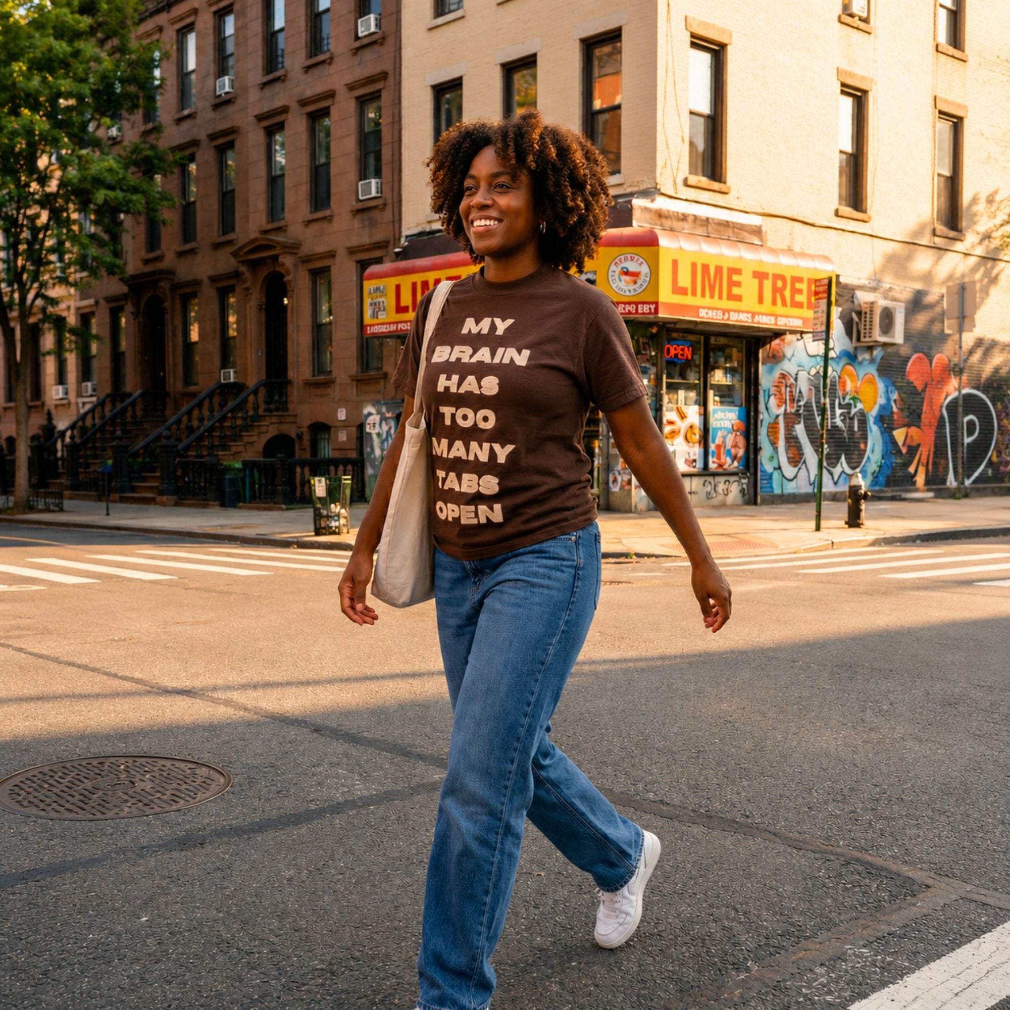 My Brain Has Too Many Tabs Open T-Shirt, Brown