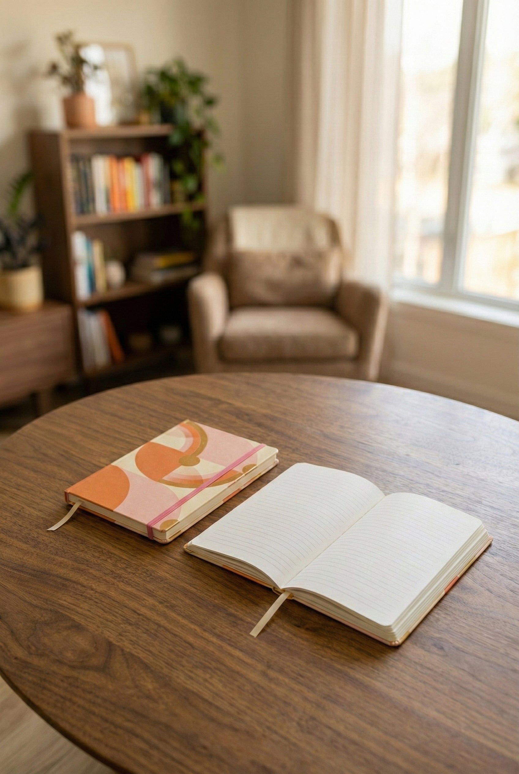 Hardcover Journal (Orange/Tan, Perfect Bound)